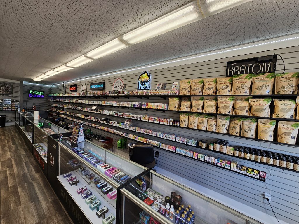 Interior image of Cafe De Vapor a vape shop in Lewiston ID.